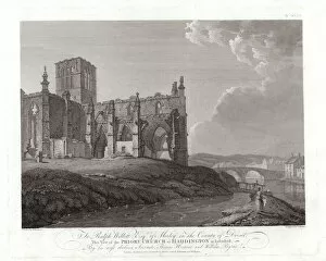 East Lothian Gallery: Priory Church at Haddington (engraving)