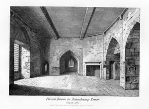 Prison Room in Beauchamp Tower, 1830 (engraving) Prison Room in Beauchamp Tower, 1830 (engraving)