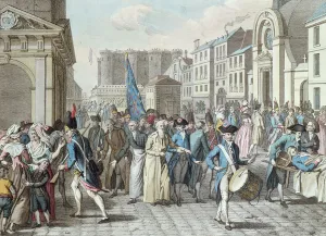 Prisoners in the rue Saint-Antoine after release from the Bastille on the 14th July 1789 Prisoners in the rue Saint-Antoine after release from the Bastille on the 14th July 1789