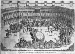 Procession of the Globe, Ferrara, engraved by Lorenzo Tinti, 1672 (engraving) Procession of the Globe, Ferrara, engraved by Lorenzo Tinti, 1672 (engraving)