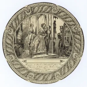 Product label for a French sweetshop (engraving) Product label for a French sweetshop (engraving)