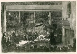 Professor Faraday lecturing at the Royal Institution before HRH Prince Albert Professor Faraday lecturing at the Royal Institution before HRH Prince Albert
