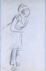 Profile of a Dancer, (charcoal with white chalk on blue paper) Profile of a Dancer, (charcoal with white chalk on blue paper)