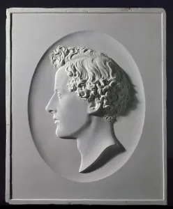 Profile portrait of John Everett Millais, c.1854 (plaster of Paris) Profile portrait of John Everett Millais, c.1854 (plaster of Paris)