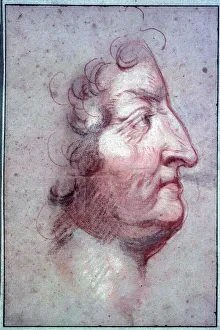 Profile portrait of the King of France Louis XIV age (1638-1715 Profile portrait of the King of France Louis XIV age (1638-1715