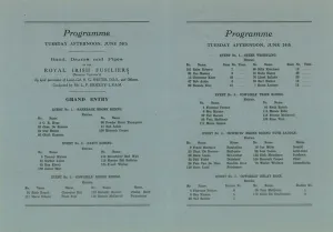 Programme for the first international Rodeo (engraving) Programme for the first international Rodeo (engraving)