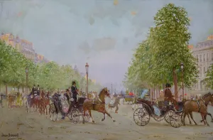 The Promenade on the Champs-Elysees (oil on canvas) The Promenade on the Champs-Elysees (oil on canvas)