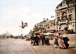 Promenade - Grand salon - Trouville. Photochrome v. 1890 Promenade - Grand salon - Trouville. Photochrome v. 1890