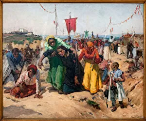 Paul Emile Theodore Ducos Gallery: The Promises; Painting by Jose Malhoa (1855-1933), Oil on Wood, 1933; (The Promises, oil on wood)