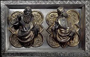The prophets Jeremiah and Isaiah High relief decorating the base of the altar San Jacopo The prophets Jeremiah and Isaiah High relief decorating the base of the altar San Jacopo