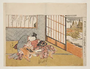 Prosperous Flowers of the Elegant Twelve Months (Furyu juniki no eiga) (colour woodblock print) Prosperous Flowers of the Elegant Twelve Months (Furyu juniki no eiga) (colour woodblock print)