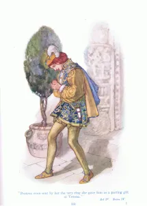 Proteus even sent by her the very ring she gave him as a parting gift at Verona Proteus even sent by her the very ring she gave him as a parting gift at Verona