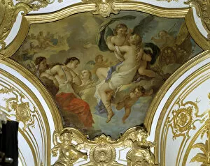 Psyche ravished in heaven by Love Ceiling painting by Charles Joseph Natoire