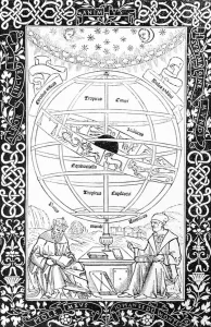 Ptolemy's System, illustration from Science and Literature of the Middle Ages Ptolemy's System, illustration from Science and Literature of the Middle Ages
