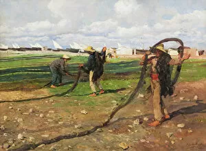 Townhouse Gallery: Pulling the fishing nets, 1896 (oil on canvas)