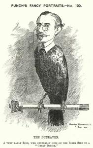 Punch cartoon: Windham Wyndham-Quin, 4th Earl of Dunraven and Mount-Earl, Anglo-Irish journalist Punch cartoon: Windham Wyndham-Quin, 4th Earl of Dunraven and Mount-Earl, Anglo-Irish journalist