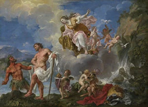 Puttos Collection: The Purification of Aeneas in the River Numicius, c. 1725 (oil on canvas)