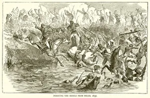 Pursuing the Rebels from Delhi, 1857 (engraving) Pursuing the Rebels from Delhi, 1857 (engraving)