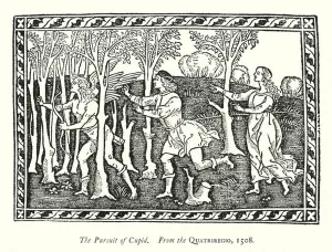 The Pursuit of Cupid, From the Quatriregio, 1508 (engraving) The Pursuit of Cupid, From the Quatriregio, 1508 (engraving)
