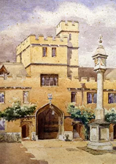Samuel Johnson Woolf Gallery: The Front Quad, Corpus Christi College, Oxford (w / c on paper)