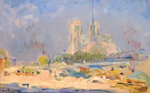 Quai de la Tournelle and Notre-Dame de Paris, 1884 (oil on panel) Quai de la Tournelle and Notre-Dame de Paris, 1884 (oil on panel)