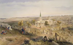 Quarantine Cemetery and Church, plate from The Seat of War in the East, pub Quarantine Cemetery and Church, plate from The Seat of War in the East, pub
