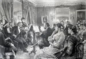 The Quartet or The Musical Evening at the House of Amaury Duval, 1881 (charcoal on paper) The Quartet or The Musical Evening at the House of Amaury Duval, 1881 (charcoal on paper)