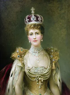 Ceremonial Dress Collection: Queen Alexandra (oil on canvas)