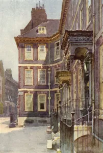 Queen Anne's Gate, Westminster (colour litho) Queen Anne's Gate, Westminster (colour litho)
