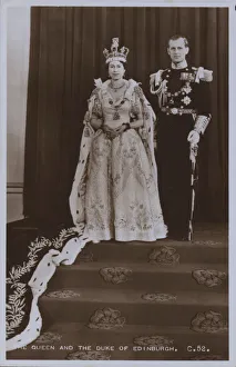 The Queen and the Duke of Edinburgh (b/w photo) The Queen and the Duke of Edinburgh (b/w photo)