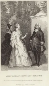 Queen Marie Antoinette and Honore Gabriel Riqueti (engraving) Queen Marie Antoinette and Honore Gabriel Riqueti (engraving)