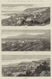 Ventimiglia Collection: The Queen at Mentone, Views in the Riviera (engraving)