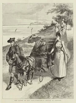 Godefroy Durand Gallery: The Queen in her Pony-Carriage, a Sketch at Osborne (engraving)