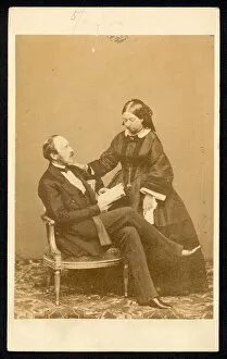 Queen Victoria and Prince Albert (b / w photo)