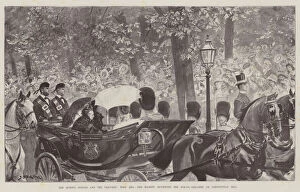Her Majesty Gallery: The Queens Jubilee and the Children, West End, Her Majesty reviewing the School-Children on Constitution Hill (litho)