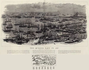The Queens Navy in 1887 (engraving)