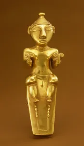 Quimbaya lime flask, from Colombia (tumbaga gold) Quimbaya lime flask, from Colombia (tumbaga gold)