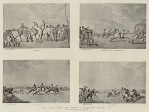 The Race for the Derby a Hundred Years ago (litho) The Race for the Derby a Hundred Years ago (litho)