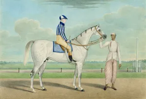 Racehorse with jockey up and groom, Calcutta (w/c on paper) Racehorse with jockey up and groom, Calcutta (w/c on paper)