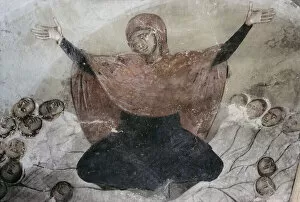 Balkan Peninsula Gallery: Rachel Mourning her Children, from the church of St Demetrius, 1375-76 (fresco)
