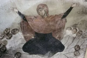 Balkan Peninsula Gallery: Rachel Mourning her Children, from the church of St Demetrius, 1375-76 (fresco)