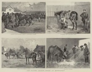 The Racing Season, Notes at Newmarket (engraving) The Racing Season, Notes at Newmarket (engraving)