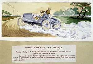 Racing: the Vanderbilt Cup in 1904 - drawing by Ernest Montaut (1878-1909) Racing: the Vanderbilt Cup in 1904 - drawing by Ernest Montaut (1878-1909)
