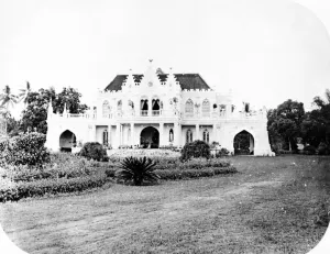 Raden Saleh's House, Cikini, Java, c.1872 (b/w photo) Raden Saleh's House, Cikini, Java, c.1872 (b/w photo)