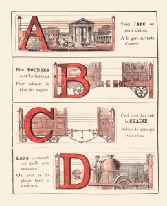 Railway Line Gallery: RAILWAY ALPHABET - A B C D, 1860 (engraving)