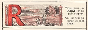 Railway Line Gallery: RAILWAY ALPHABET R, 1860 (illustration)
