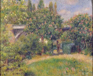 Spanish Chestnut Gallery: Railway Bridge at Chatou, 1881 (oil on canvas)