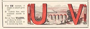 Railway Line Gallery: Railways alphabet U V, 1860 (illustration)