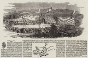 Railways in Spain, Commencement of Line of Isabel II, from Santander to Alar del Rey (engraving) Railways in Spain, Commencement of Line of Isabel II, from Santander to Alar del Rey (engraving)