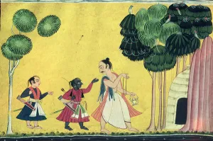 Rama and Lakshmana accompanied by Visvamitra, from the Ramayana, c Rama and Lakshmana accompanied by Visvamitra, from the Ramayana, c
